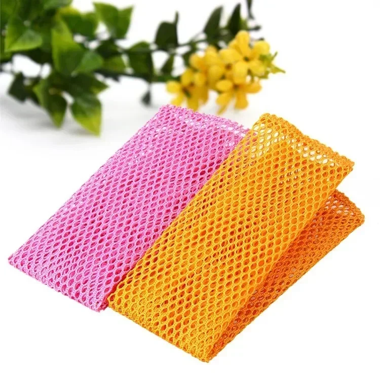 New Mesh Non-stick Dishwashing Cloth Mesh Dishwashing Towel Mesh Cloth Cleaning Scouring Pad Cleaning Tools Kichen Accessories