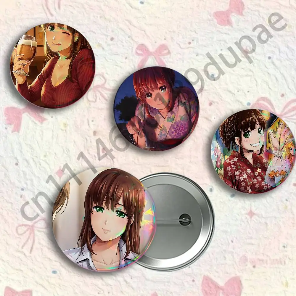 D-Domestic Girlfriend Button Pin Single Pack Anime Merch for Ita Bags Badge Collectible Buttons