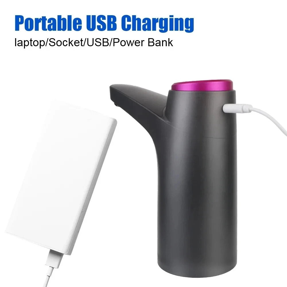 

UNTIOR 5 Gallon Water Bottle Pump, USB Charging Portable Electric Water Pump for 2-5 Gallon Jugs USB Charging Portable