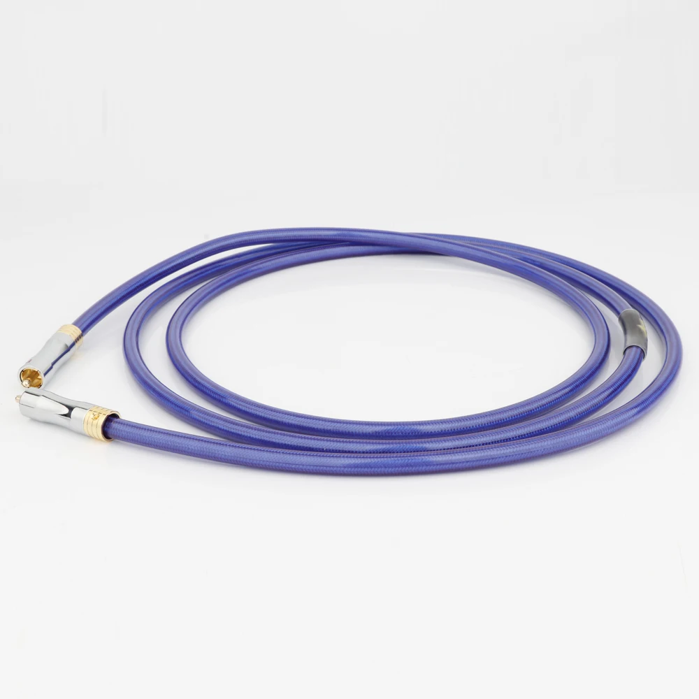 Preffair 75 Ohm HiFi verzilverde coaxiale audiokabel - RCA naar RCA digitale coaxiale kabel voor DAC, CD-spelers en HiFi-systemen