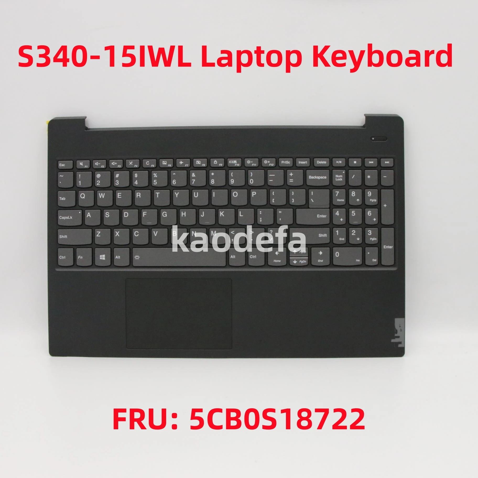 For Lenovo ideapad S340-15IWL / S340-15IML / S340-15API / S340-15IIL Laptop Keyboard FRU: 5CB0S18722