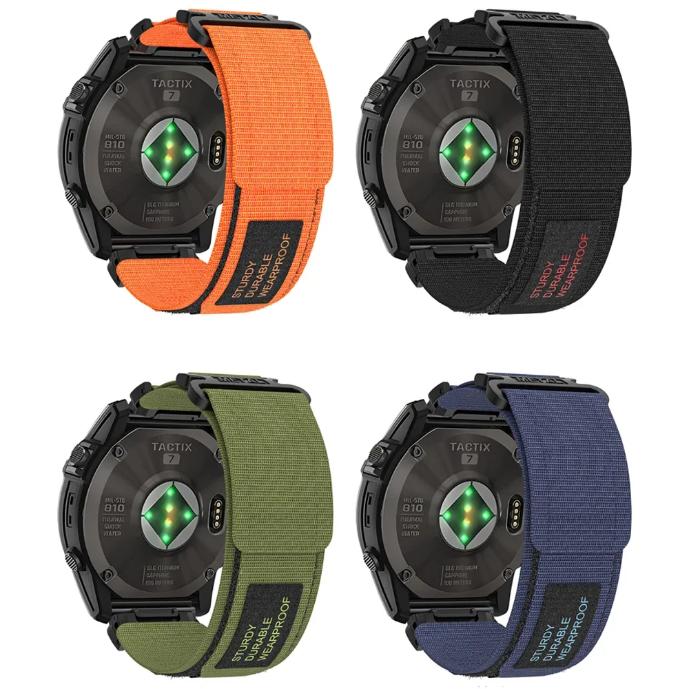 26mm 22mm QuickFit Nylon Strap Watchband For Garmin Fenix 6X 6 Pro 5X 5 7X 7Pro Epix 2 Forerunner 965 955 945 935 Watch Bracelet