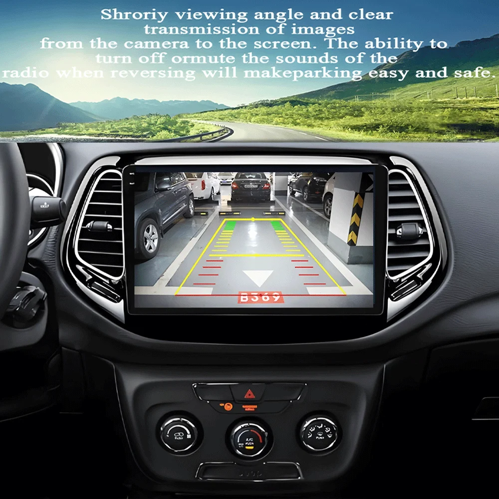 Android 16 Video Player Carplay Auto WIFI+4G For Jeep Compass 2017 2018 2019 Car Radio GPS Stereo Multimedia  2din Head Unit DSP