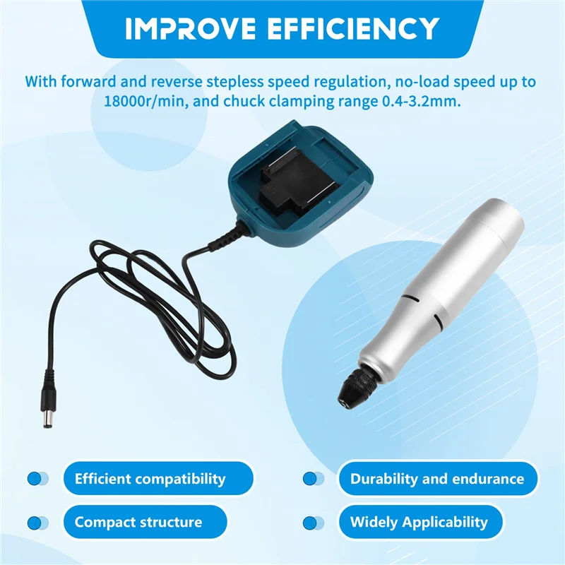 ABLN-Mini Electric Grinder Stepless Speed Regulation Electric Drill Mini Drill Speed Rotary Tool For  18V-21V Battery
