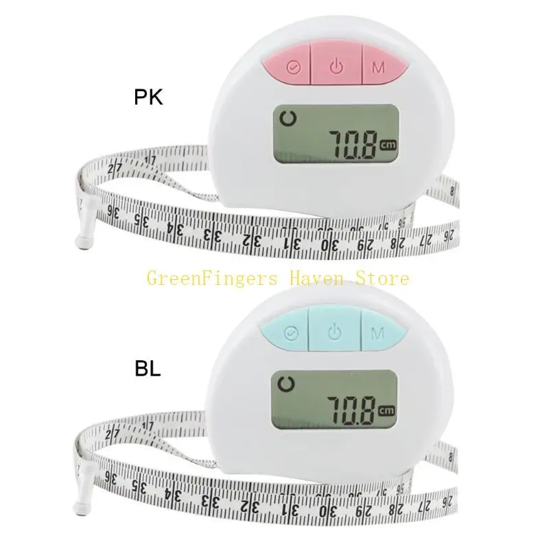 شريط محيط الجسم الرقمي F68D مع شريط ذاتي القفل وقابل للسحب لقياس العضلة ذات الرأسين للخصر #2