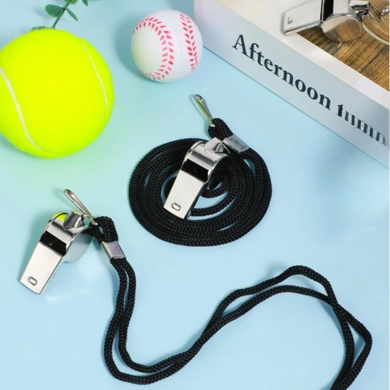 Stainless Steel Metal Whistle Professional Football and Basketball Game Referee Training Whistle Outdoor Survival Whistle