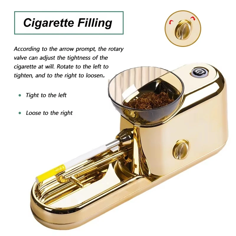 6.5/8 mm Tube and Pre Roll Cones Automatic Cigarette Rolling MachineElectric Tobacco Filling Machine Joint Cigarette Accessories