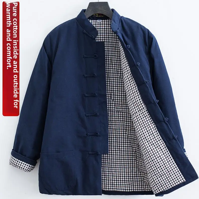 

Men's Cotton Jaet Pure Cotton Stand Collar Button up Long Sle Spring Faion Classic Youth Trend No Hood Other Material 00