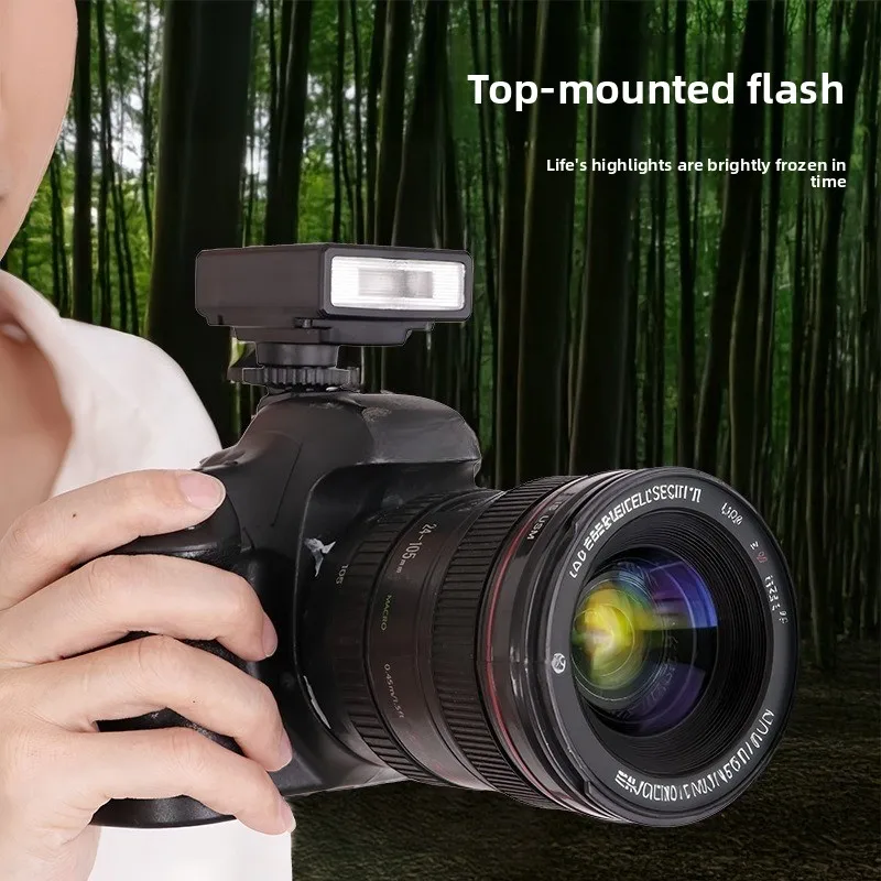 Mini flash trigger, camera external mini set-top flash, photography hot shoe fill light set-top light stand