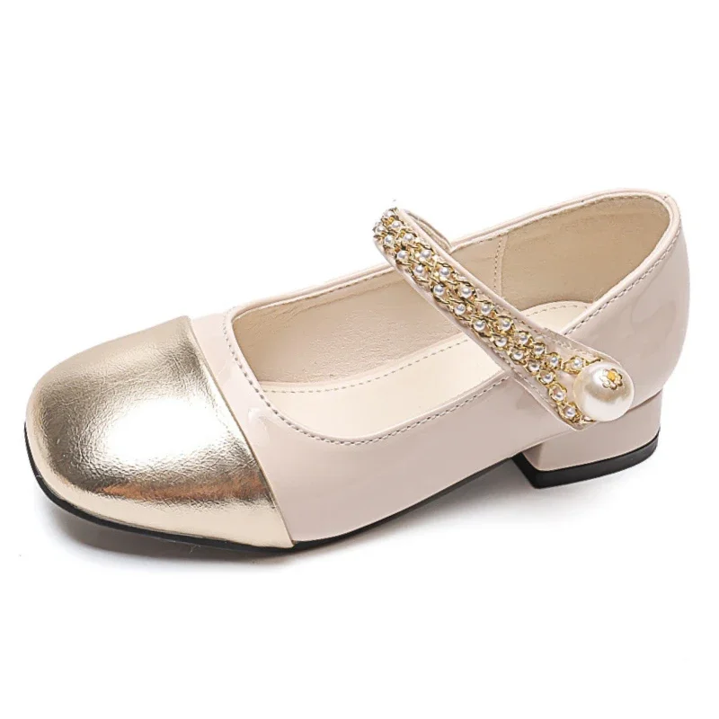

Spring New Children's Leather Shoes Thick Heels Mary Jane Girls' Princess Shoes Shallow Mouth Round Toe Retro Girls Casual Shoes
