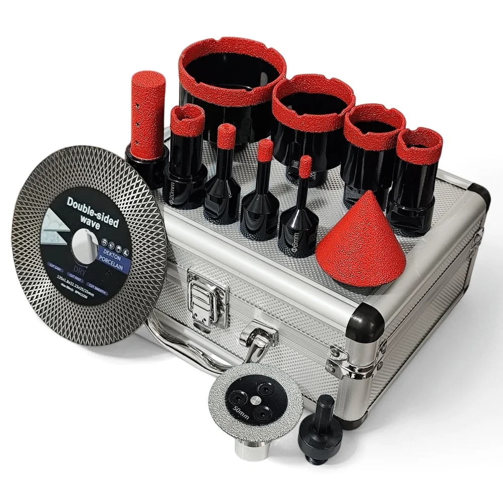9/10/12Pcs Diamond Drill Bit Milling Bit Adapter For Tile Granite Marble Stone M14 Thread Chamfer Bit Saw Blade Cutting Tools - view 3