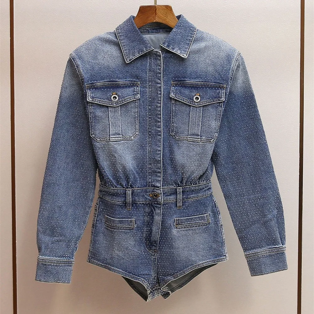 2026 Tuta da donna primaverile con cintura, abbellimenti di strass, body, abbigliamento da donna, reggiseno T-shirt da festa di nuova moda Y2K