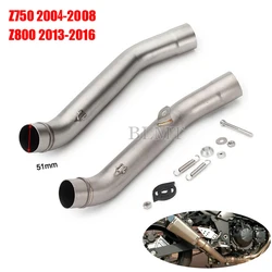 For KAWASAKI Z750 Z 750 2004 - 2008 Z800 Z 800 2013 - 2016 Years fits 51mm Motorcycle Exhaust Muffler Link Middle Tube Connect