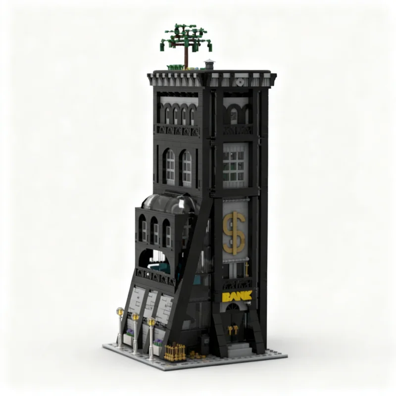 3948 деталей, модель международного банка MOC City, строительные блоки, рождественский подарок, архитектурные игрушки, коллекция, DIY, художественное творчество, креативный декор.