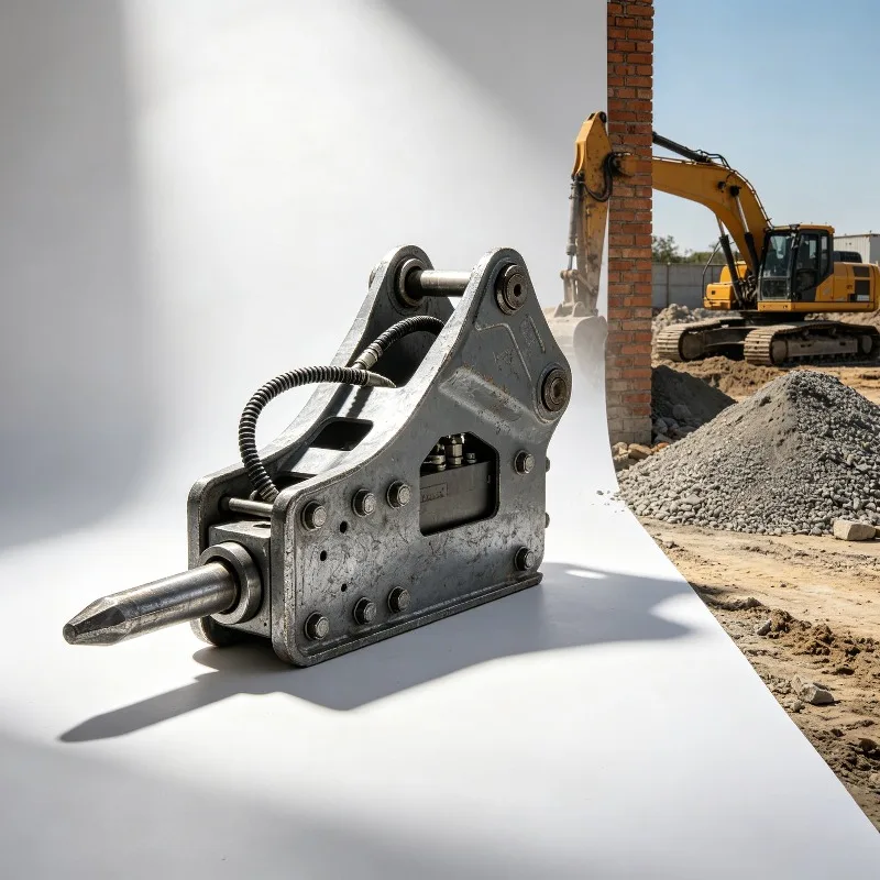 Heavy Duty Hydraulic Breaker Hammer High Efficiency Low Vibration For Road Bridge Foundation Repair Works