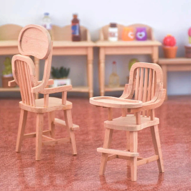 

1:12 Dollhouse Miniature Chair Baby Seat Dining Chair Furniture Model Decor Toy домик для кукол meble do domku dla lalek