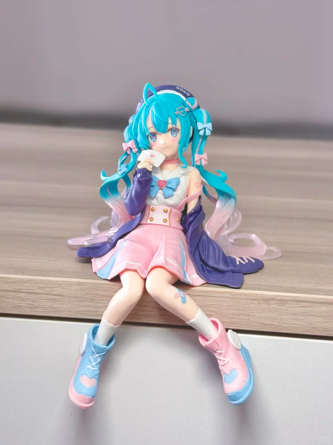 

In Stock Furyu Hatsune Miku Love Sailor Suit Gray Anime Action Figure Collectible Model Desktop Decoration Toy Girl Gift
