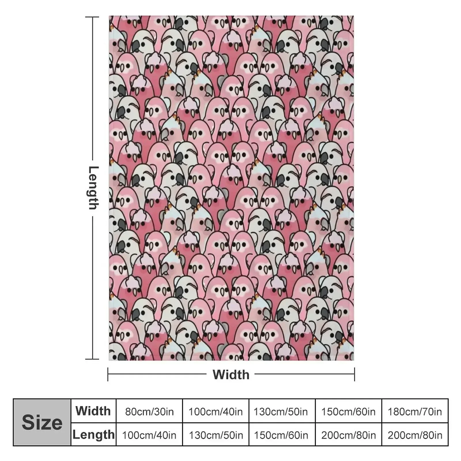 Too Many Birds! - Pink Parrot Posse! Throw Blanket funny gift for winter Weighted Hair Blankets
