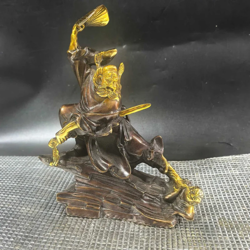 Gilt Bronze Zhongkui Statue Ornament Home Desktop Decoration Religious Craft Directly Supplied for Live Streaming