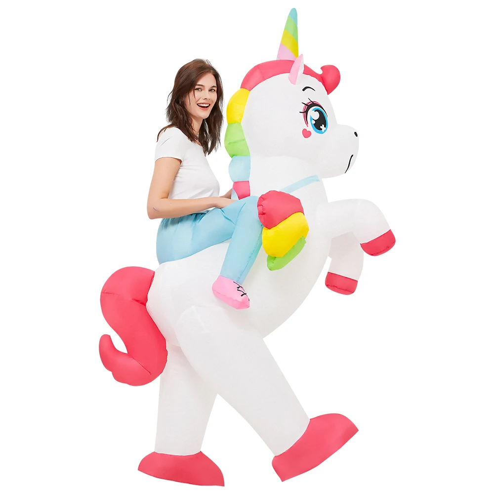 Kids Adult Unicorn Inflatable Costumes Halloween Anime Cosplay Costume Purim Party Role Play Disfraz Animal Funny Dress Suits