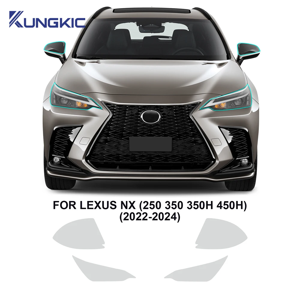 TPU Headlight Film For Lexus NX 250 350 350H 450H 2022 2023 2024 Clear Pre Cut PPF Scratch Car Paint Protection Film