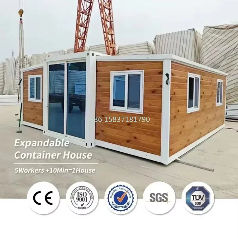 Double Wing Expansion Folding House Prefab Tiny Home Australia Expandable Container House Homes Garden Container House for USA