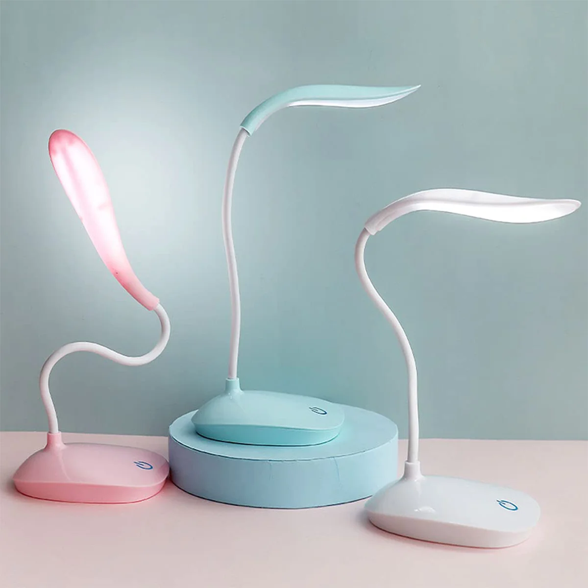 Table Lamp 3 Level Brightnes Desk Touch Control Rechargeable Lights Dimmable Touch Bedside Portable Light White Reading Cordless