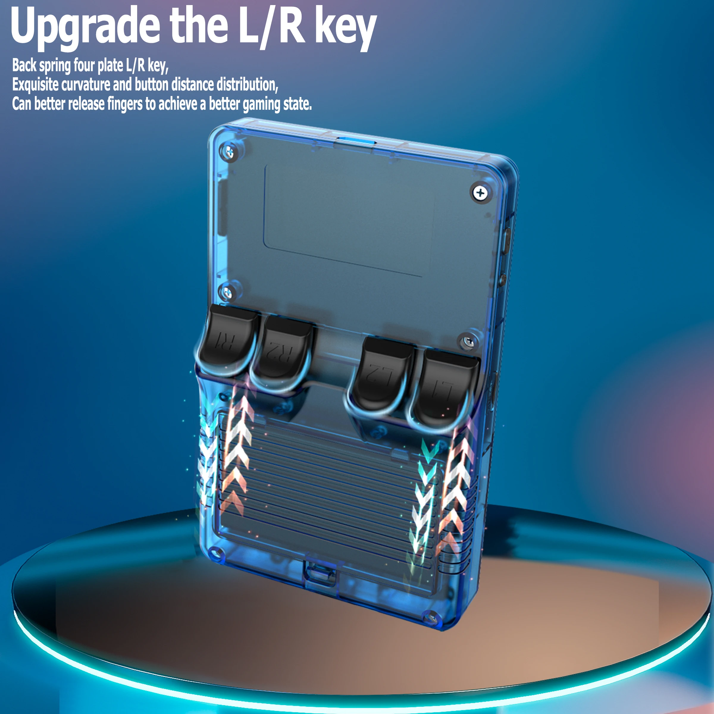 وحدة تحكم ألعاب محمولة R36S plus مع WiFi، شاشة ملونة عالية الدقة 4 بوصة، نظام Linux، وحدة تحكم ألعاب محمولة قابلة لإعادة الشحن لمشغل الفيديو