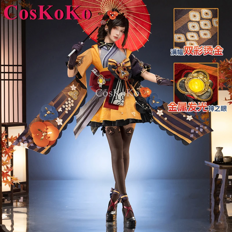 CosKoKo Chiori Cosplay Game Genshin Impact Costume Sweet Elegant Gorgrous Battle Uniform Halloween Party Role Play Clothing S-XL