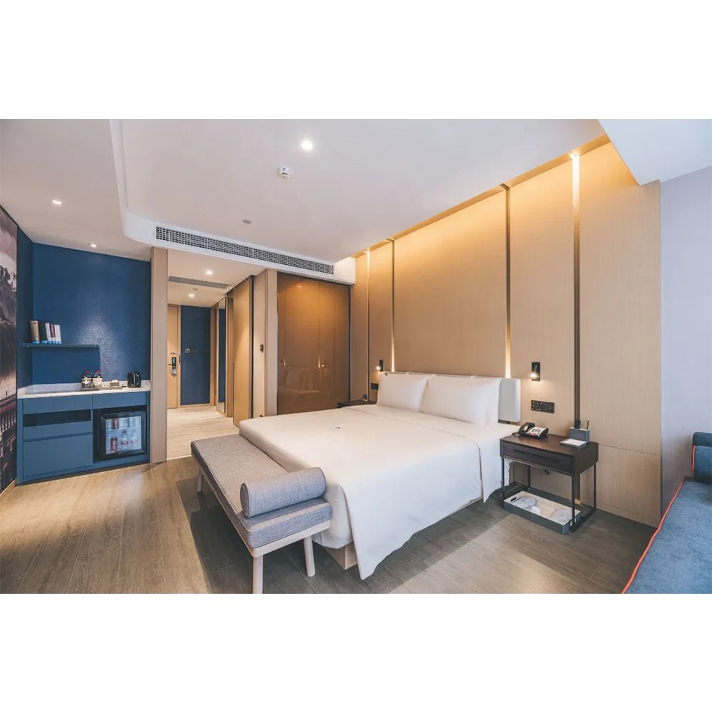 

# Luxury Wooden Queen Bed 5-Star Couple Full King Size Bedroom Suite Set Modern For Hospitality Hotel Furniture