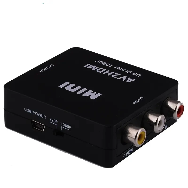 Adattatore Audio Video composito da Mini AV a HD 1080P per convertitore TV HD AV2HD