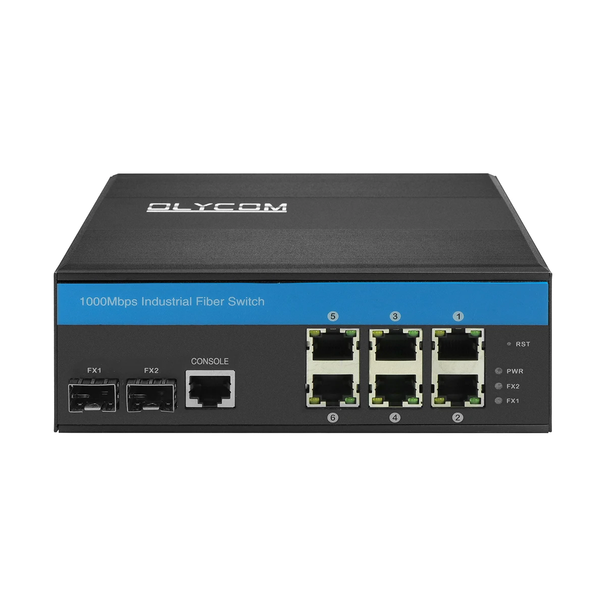 Industrial IP40 Rated Fanless CE 2.5G Fiber 8 Port L2+ Ring Managed Ethernet Switch