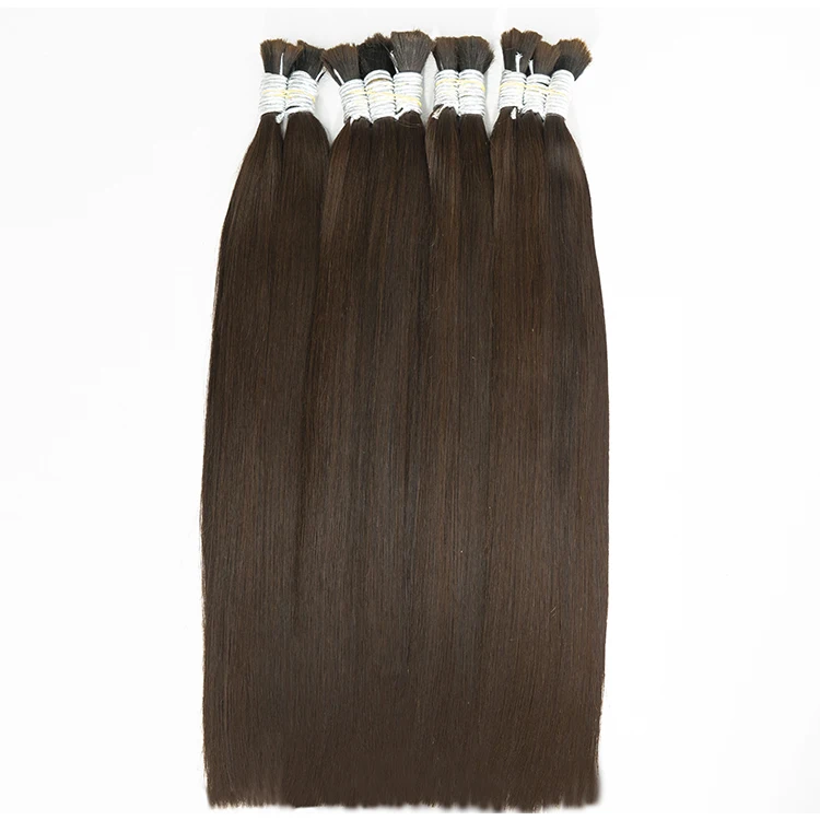 Cabelo-Extensões de Feixes de Cabelo Humano, 100% Cabelo Virgem Cru Cru, 100% Natural, Adequado para Morrer, Todas as Cores