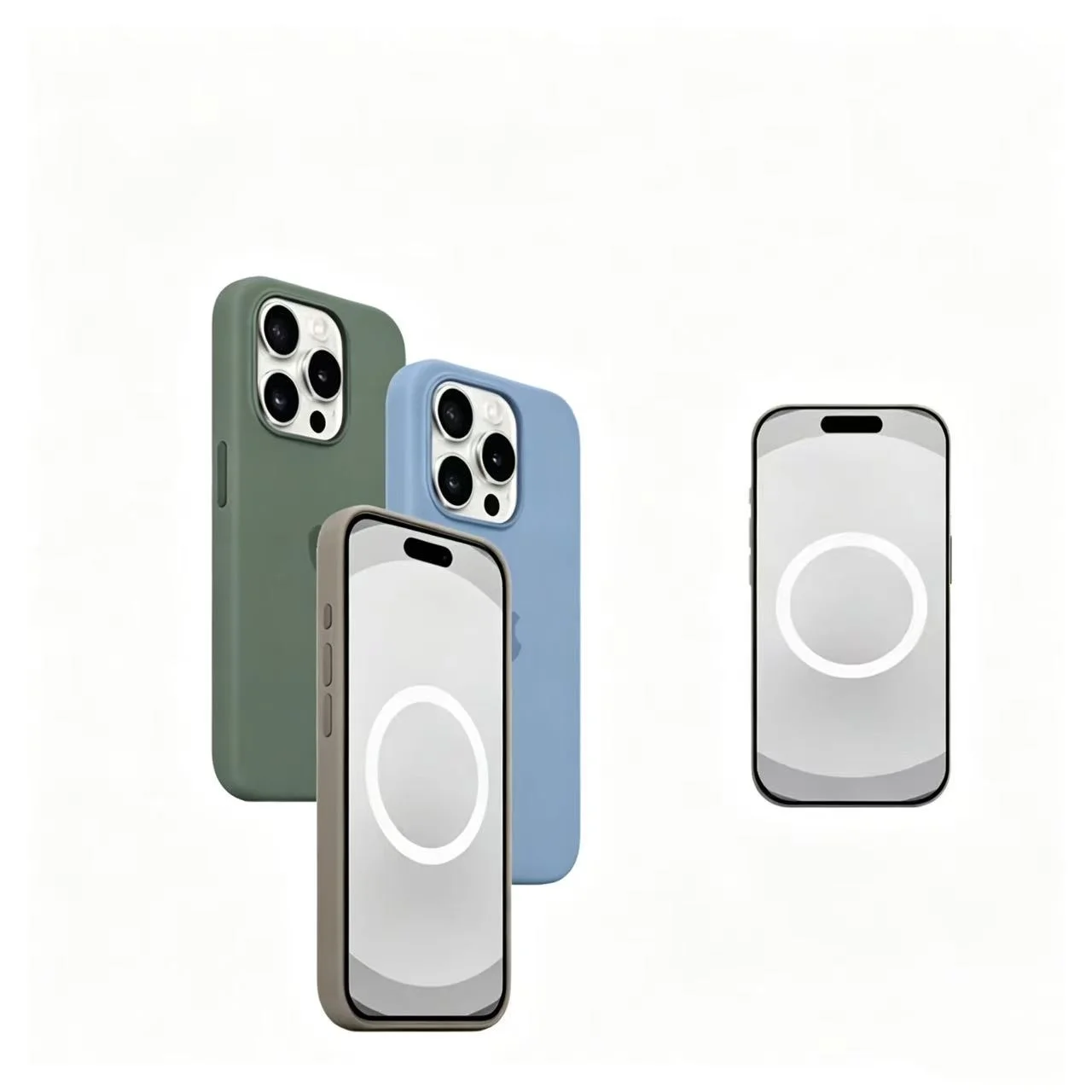 Oficjalne etui silikonowe 1:1 do iPhone 15 Pro Max 15Pro 15, kompatybilne z bezprzewodowym ładowaniem Magsafe, z przyciskiem do aparatu. — zdjęcie produktu 4