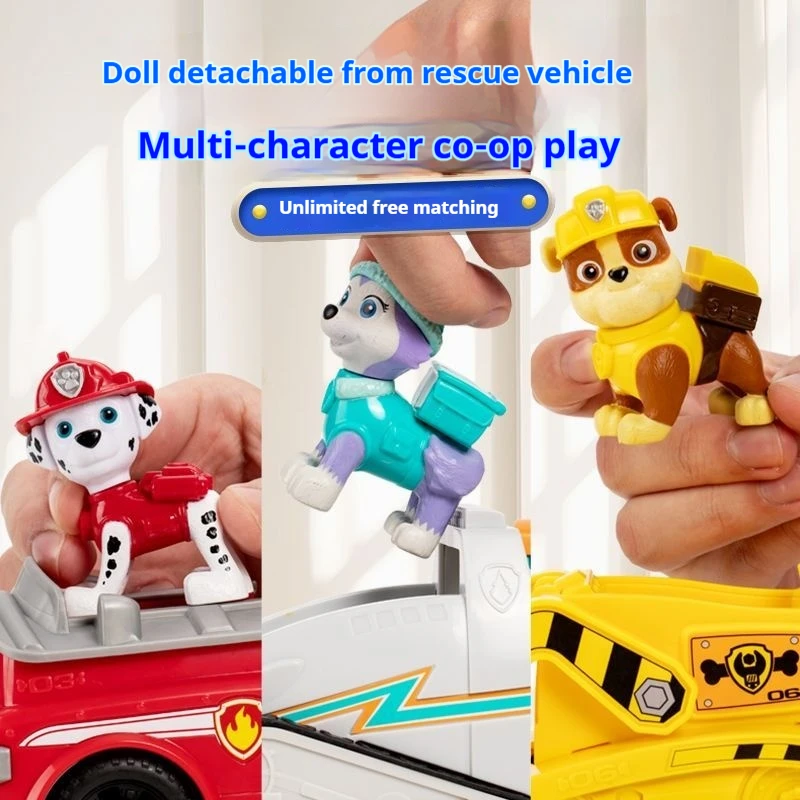 Original PAW PATROL Vehicle Car Ryder Tracker Everest Chase Rex Skye Rocky Marshall Zuma Action Figure Toy Kid Birthday Gift view 2