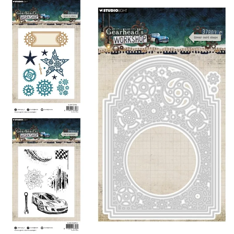 The Checkered Flag Waves in the Wind Metal Cutting Dies & Stamps Scrapbook Diary Decoration Stencil Embossing Template DIY Greet