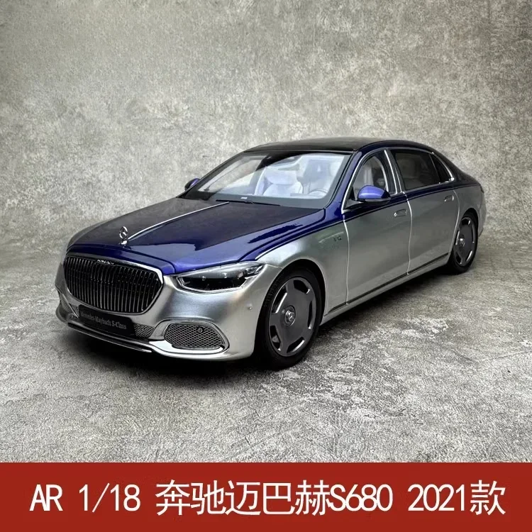 1:18 Mercedes Maybach S-Clas S680 2021โมเดลรถยนต์หล่อโลหะ, ของตกแต่งคอลเลกชันของเล่นเด็กผู้ชายของขวัญวันหยุดสำหรับเด็ก