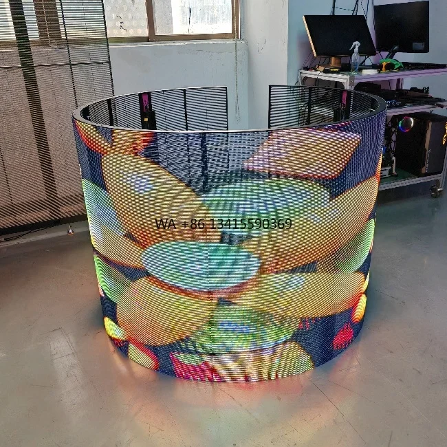 

Factory Price Supply Full Color Outdoor Transparent Led Grilles Curtain Display Screen