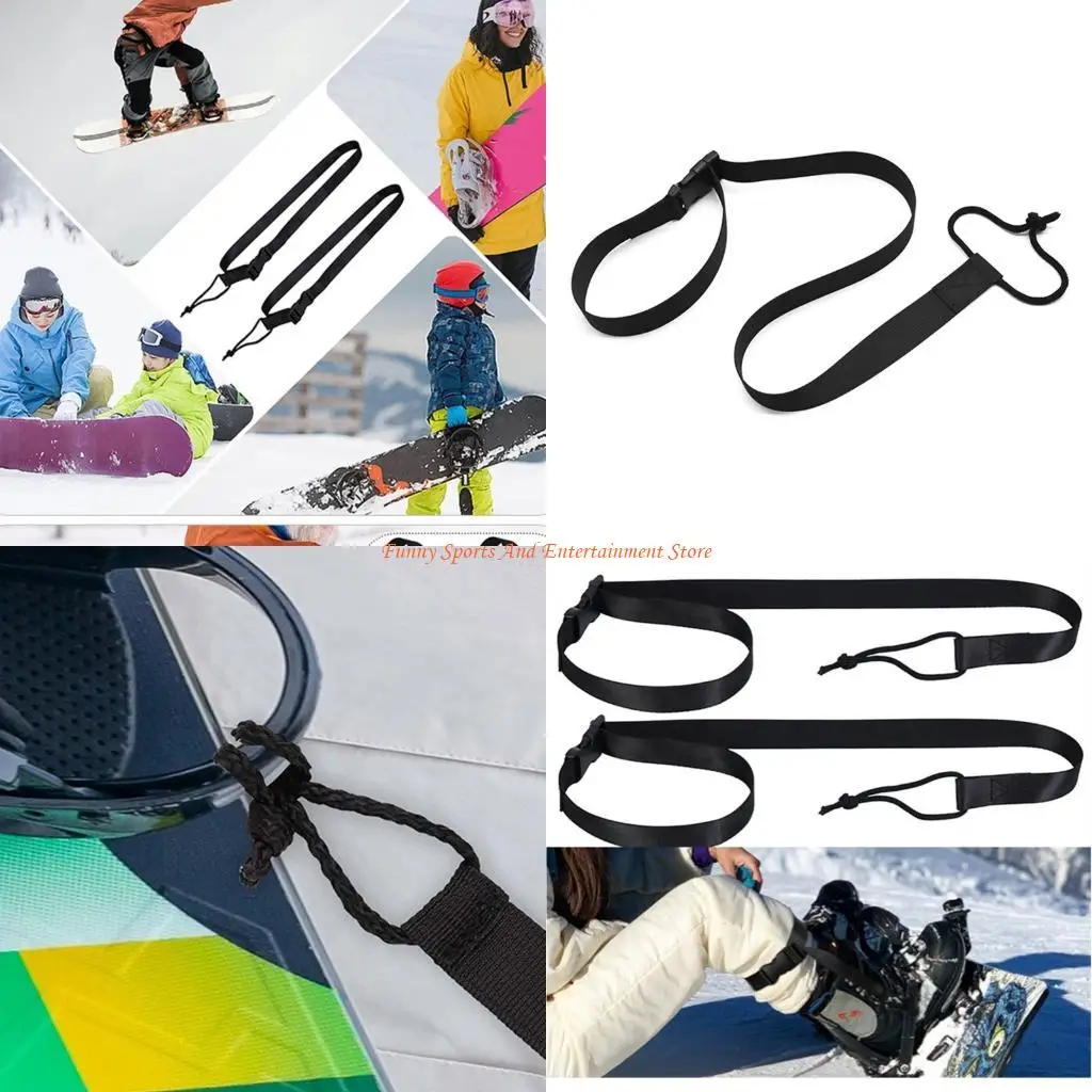 

C4DE 2Pcs Snowboard Carry Strap With Easy Setups Design SSnowboard Leash Enduring