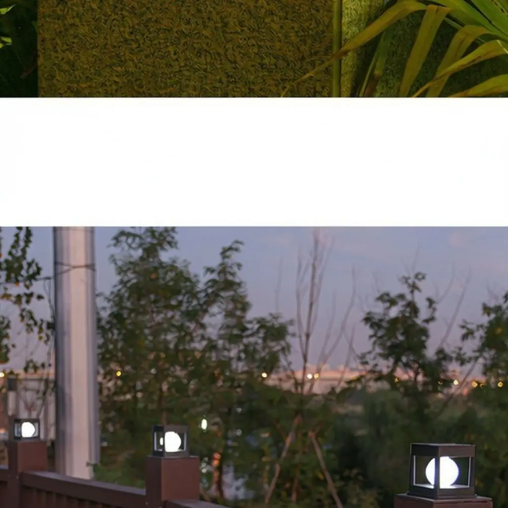 LED Solar Pillar Lamp Outdoor Waterproof Garden Light For Backyard Lawn Pathway Villa Fence Exterior Decoration Landscape Light