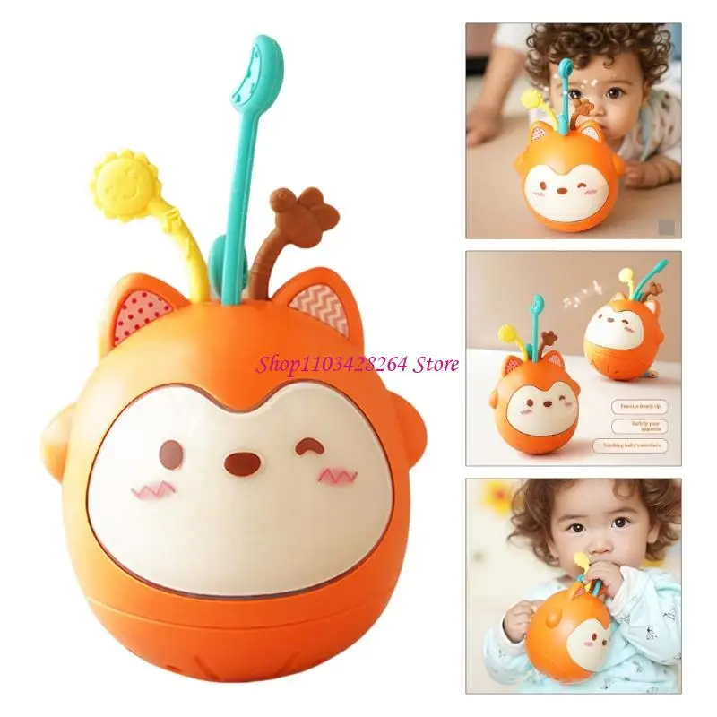 Design desenhos animados brinquedos oscilações musicais infantis Roly Poly Toy para aprendizado precoce devúria