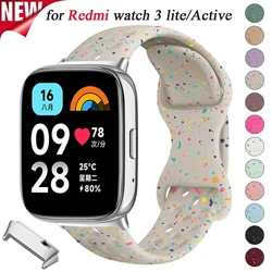 Silicone Strap for Redmi Watch 3 Active Metal Adapter Band Bracelet for Xiaomi Redmi Watch 3 Lite Wristband Replacement Accessor