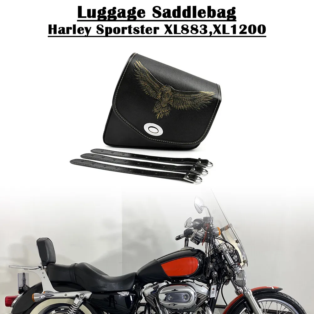 

Мотоциклетная водонепроницаемая сумка-кофр из искусственной кожи с дизайном орла, подходит для Yamaha, Honda, Suzuki, электровелосипедов, Harley Sportster XL883
