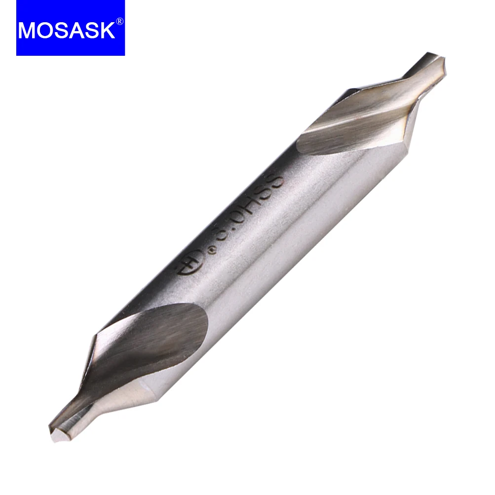 MOSASK 10PCS  2 3 4 5 6mm Metal Working Hard Alloy Machining High Speed Steel Center Drill