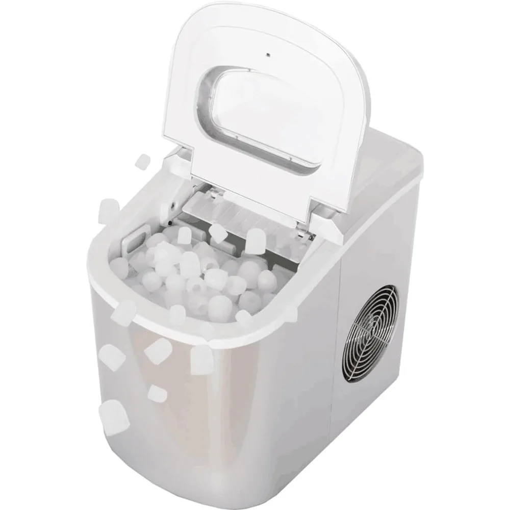 Countertop Ice Maker Portable Nugget Ice Machine Chewable Compact Mini Ice Chip Maker Nugget Machine Produce 26lbs