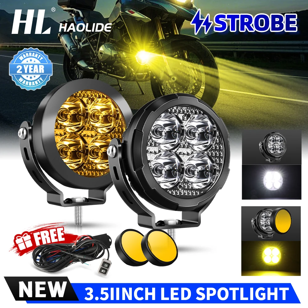

HL 3.5Inch 4.5inch 5inch Super Bright White Yellow LED Spotlight Driving Fog Light For Auto Car Motorcycle off-road use 12V 24V