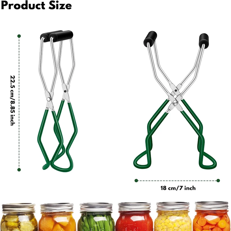 Sollevatore per barattoli per conserve Manico per pinze per conserve in acciaio inossidabile Pinze per sollevatori per lattine Clip per barattoli