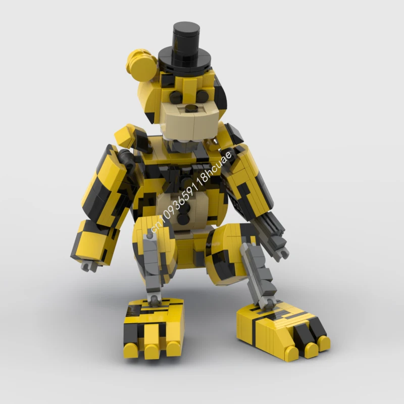 

490 шт. MOC Golden Freddyss FNAFes, строительные блоки, рождественский уникальный подарок «сделай сам», предназначенный для детей, модель для творчества, сборный подарок