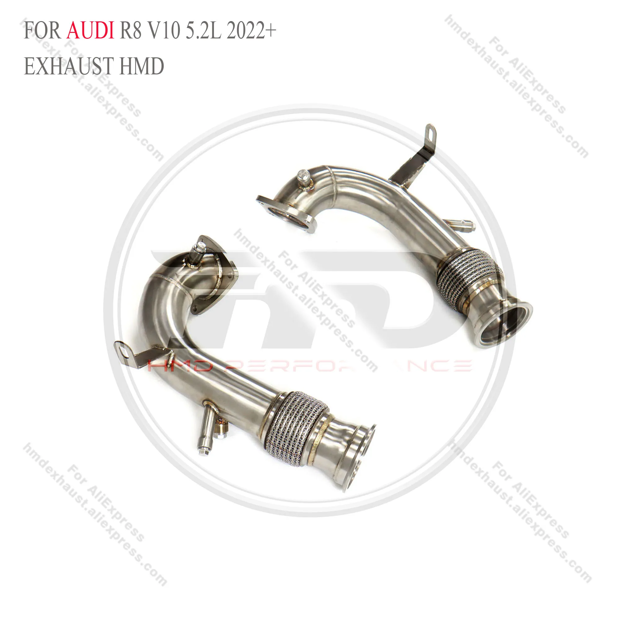 

HMD Performance Valved Exhaust System for 2022+ Audi R8 V10 5.2L | OPF/GPF Delete Pipes + 4 Modes Sound Control | 100% T304 Stee