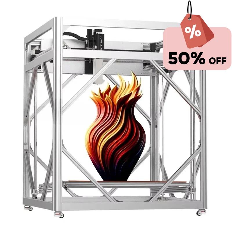 Large Printing Size Industrial Pellet 3d Printer High Flow Screw Extrusion Granule 3d Printer With Auto Feeding Customized